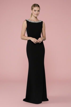 فستان كويل من الكريب الراقي